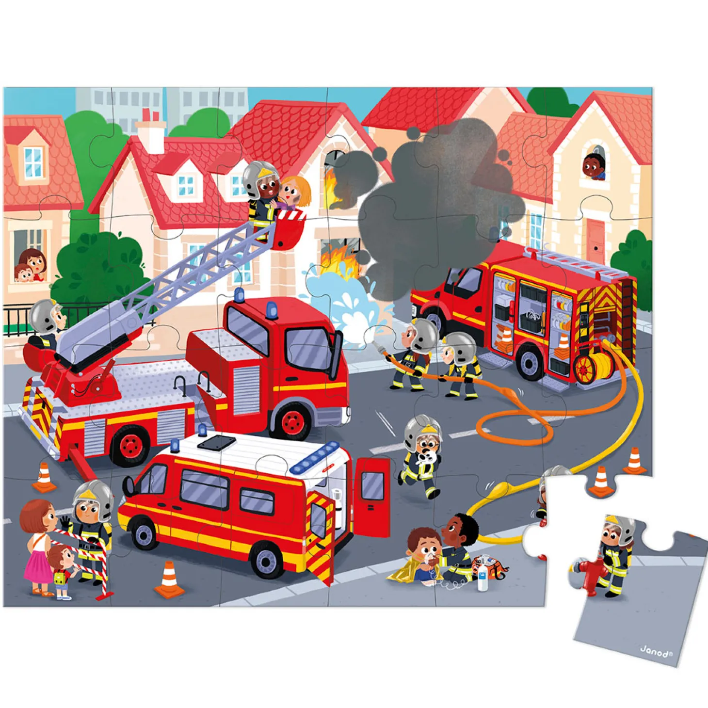Janod Puzzel - De Brandweer, 24st.