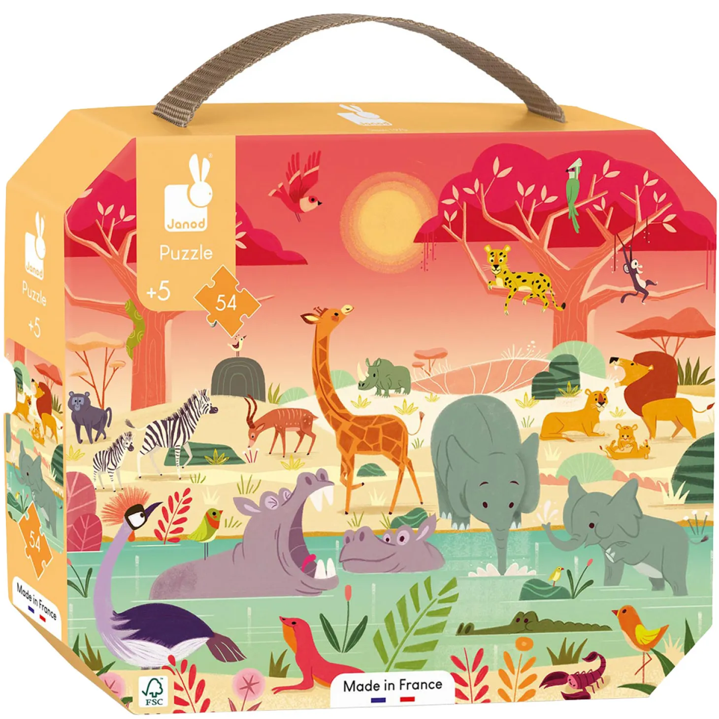 Janod Puzzel - Het Dierenreservaat, 54st.