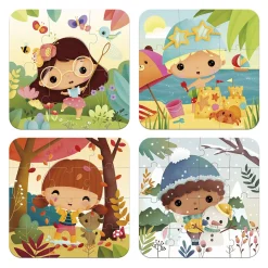 Janod Puzzel - Seizoenen Puzzels, 4in1