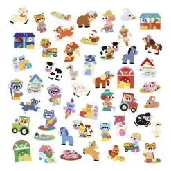 Janod Stickers - 50 Grote Stickers Boerderijdieren