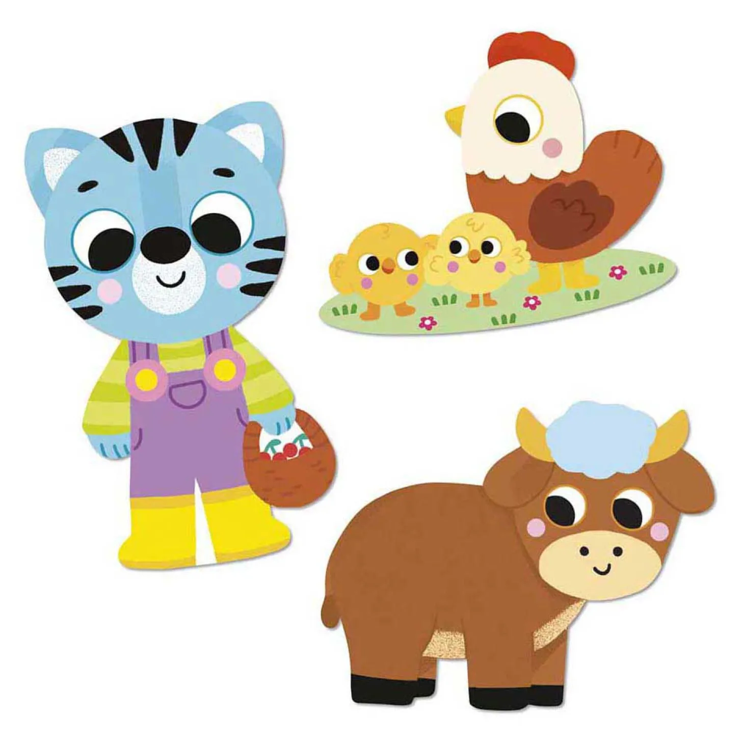 Janod Stickers - 50 Grote Stickers Boerderijdieren