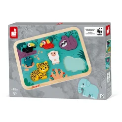 Janod WWF - Chunky Hout Puzzel Jungle