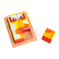 Janod Zigolos Houten Blokpuzzel - Bosdieren