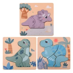 Joueco Houten Dino Puzzel