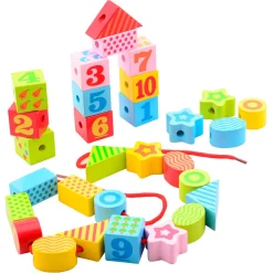 Joueco Houten Rijgkralenset