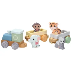 Joueco Houten Trein Wilde Dieren