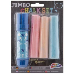 Jumbo Krijthouder + Krijt, 3st.