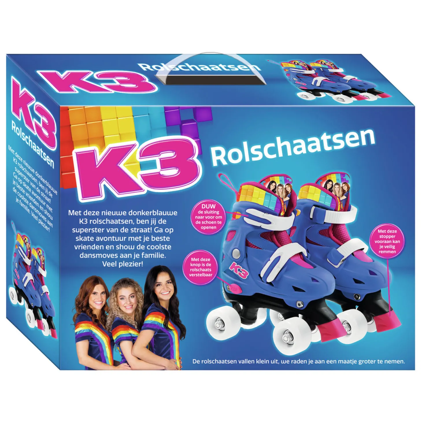 K3 Rolschaatsen Regenboog, maat 34-37