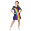 K3 Verkleedjurk - Regenboog Blauw, 9-11 jaar
