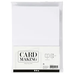 Kaarten en Enveloppen Wit, 50st.