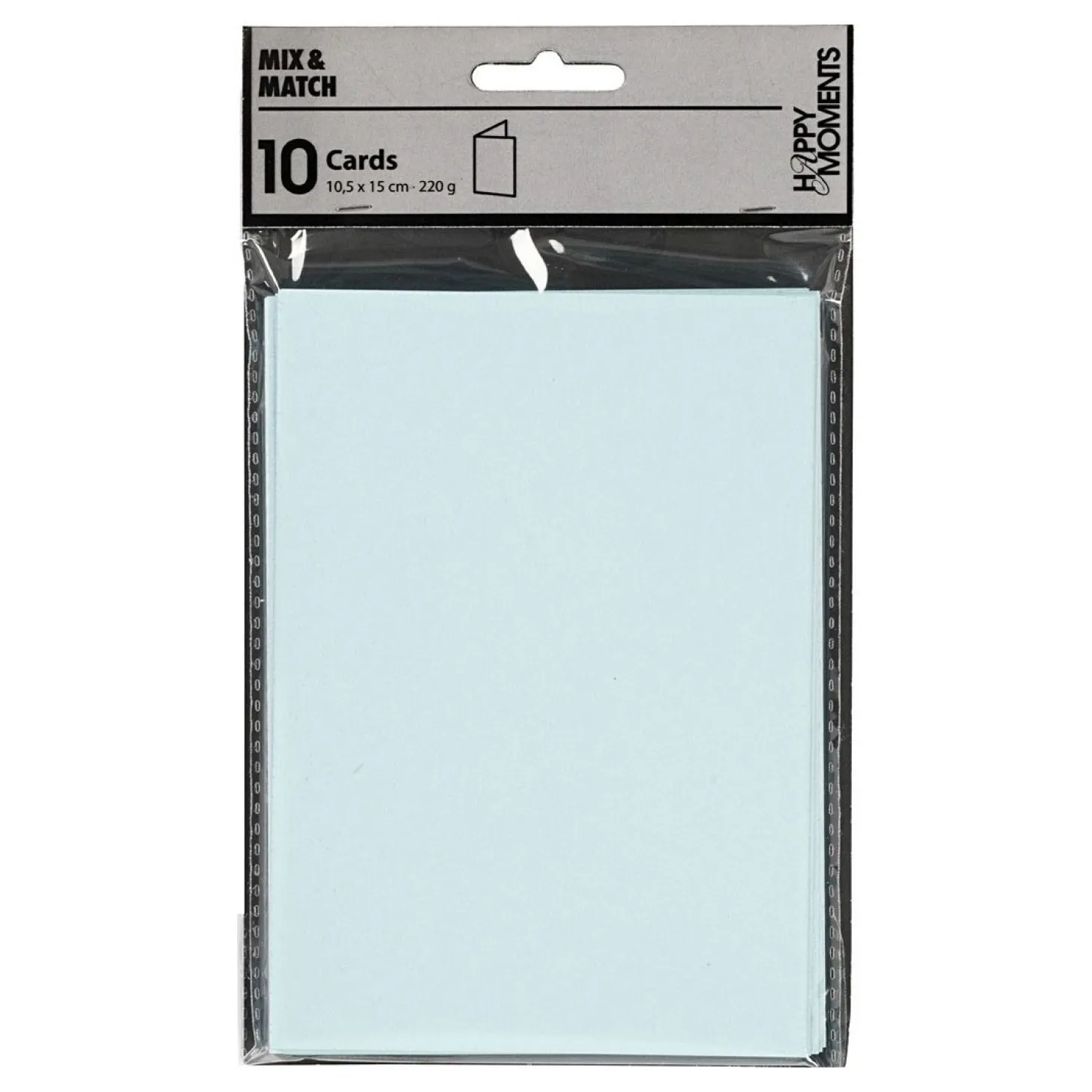 Kaarten Lichtblauw 10,5x15cm, 10st.