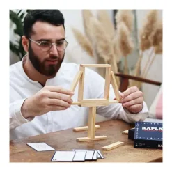 KAPLA Challenge Spaans 12 Challenge-kaarten, 16 Blanke Plankjes