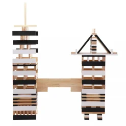 KAPLA Kist 100 Plankjes - Zwart/Wit