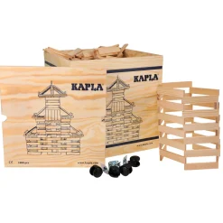 KAPLA, Kist met Deksel 1000 Blanke Plankjes