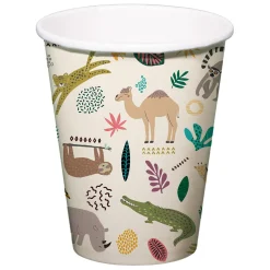 Kartonnen Bekers Wilde Dieren 6st.