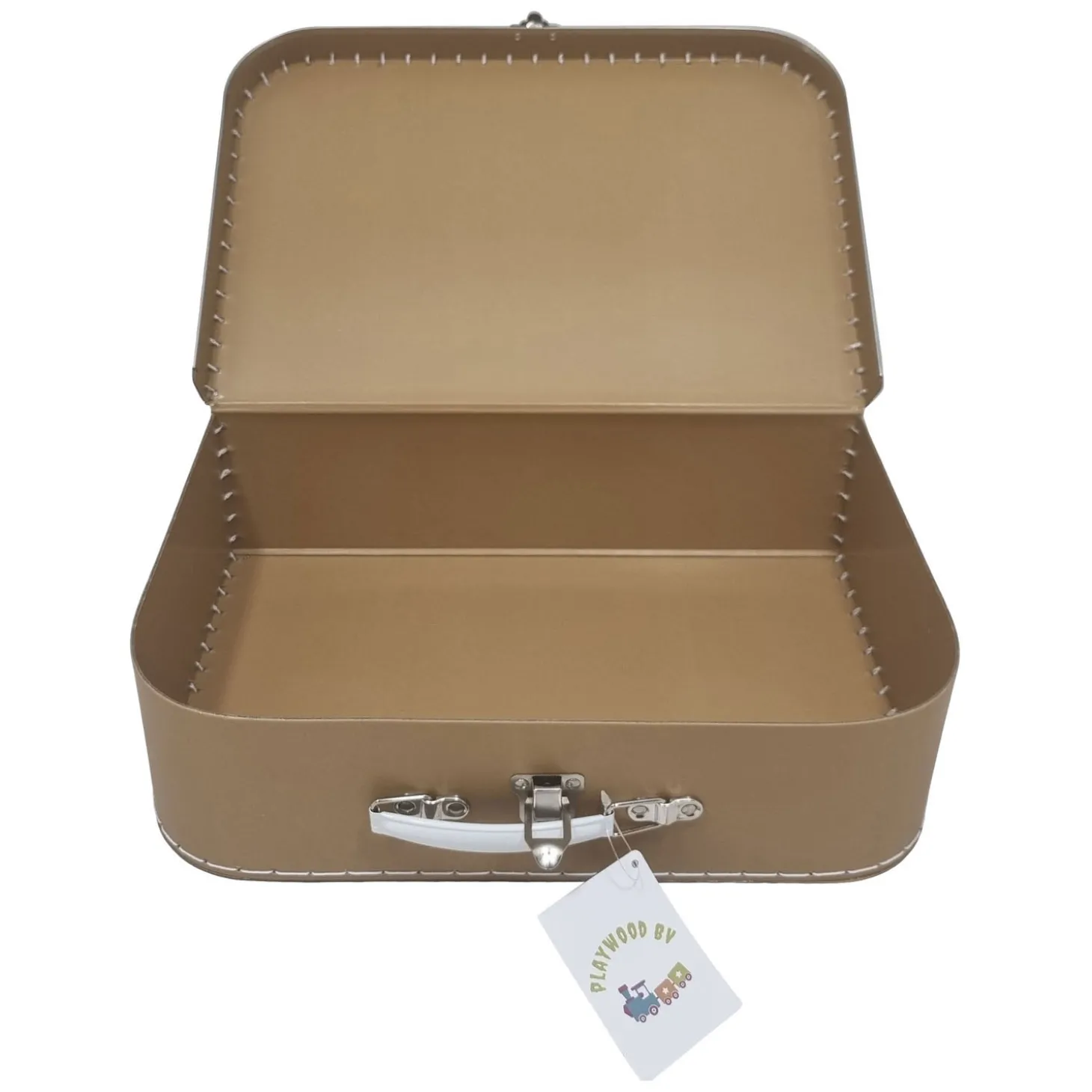 Kartonnen Koffer Set Bruin, 3st.