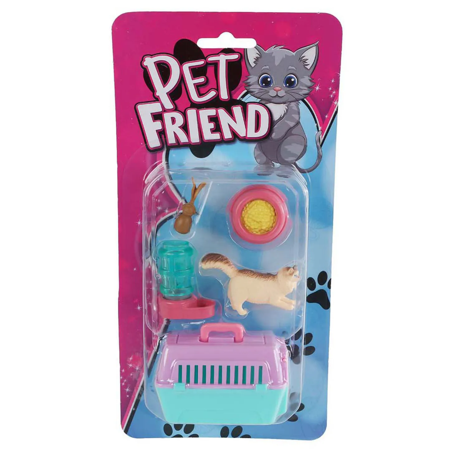 Kat in Reismand met Accessoires