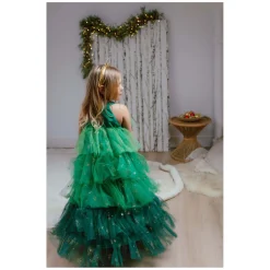 Kerstboomjurk met Haarband - 5-6 Jaar