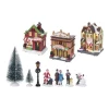 Kerstdorp met Led set, 17dlg.