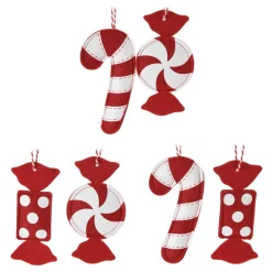 Kersthangers Vilt Snoep, Set van 12