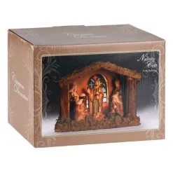 Kerststal met 6 Figuren en Licht