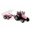 Kids Globe Die-cast Tactor met Aanhanger - Roze