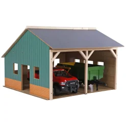 Kids Globe Loods Voor 2 Tractoren, 1:16