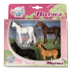Kids Globe Paarden, 4st. 1:32