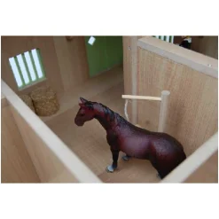 Kids Globe Paardenhoekstal met 3 Boxen en Berging Roze 1:24