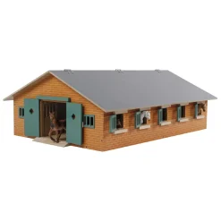 Kids Globe Paardenstal Hout Met 9 Paardenboxen 1:32
