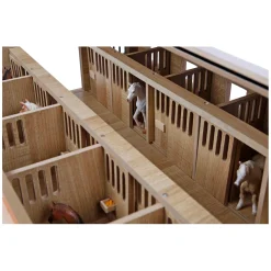 Kids Globe Paardenstal Hout Met 9 Paardenboxen 1:32