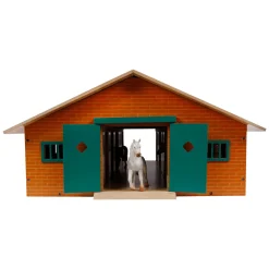 Kids Globe Paardenstal Hout Met 9 Paardenboxen 1:32