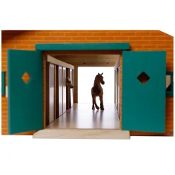 Kids Globe Paardenstal Hout Met 9 Paardenboxen 1:32
