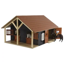 Kids Globe Paardenstal met 2 Boxen en Berging, 1:24