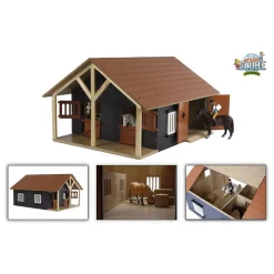 Kids Globe Paardenstal met 2 Boxen en Berging, 1:24