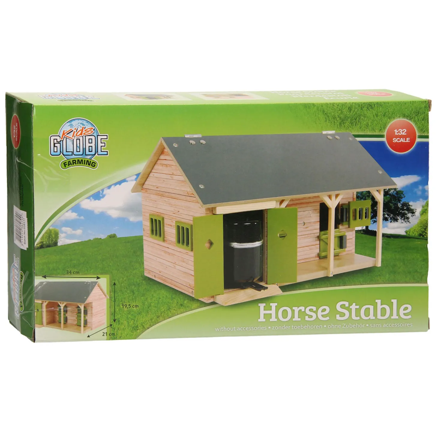 Kids Globe Paardenstal met 2 Boxen en Berging 1:32