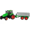Kids Globe Tractor met Aanhanger Licht & Geluid 1:32