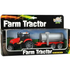 Kids Globe Tractor met Aanhanger Licht & Geluid 1:32