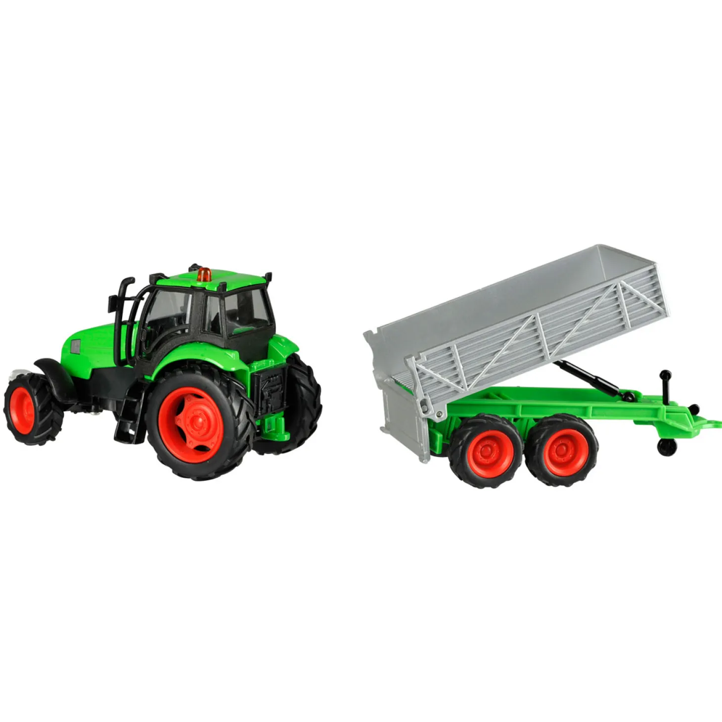 Kids Globe Tractor met Aanhanger Licht & Geluid 1:32