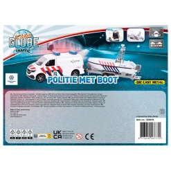 Kids Globe VW Transporter Politie met Boot Die-Cast