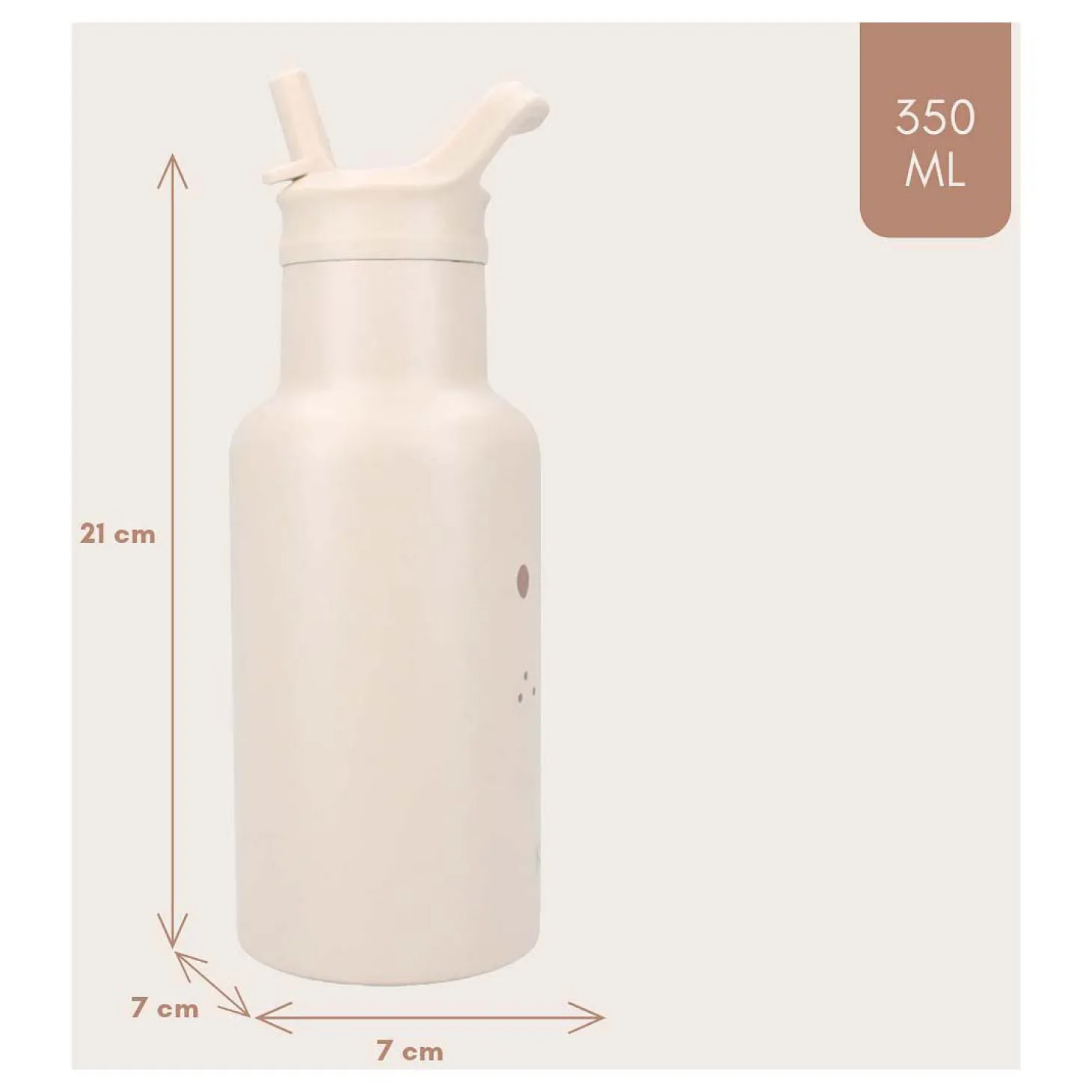 Kidzroom Drinkfles Sweet Sips Teddybeer, 350ml