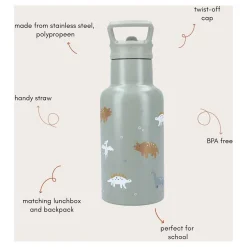 Kidzroom Drinkfles Sweet Sips Dino, 350ml