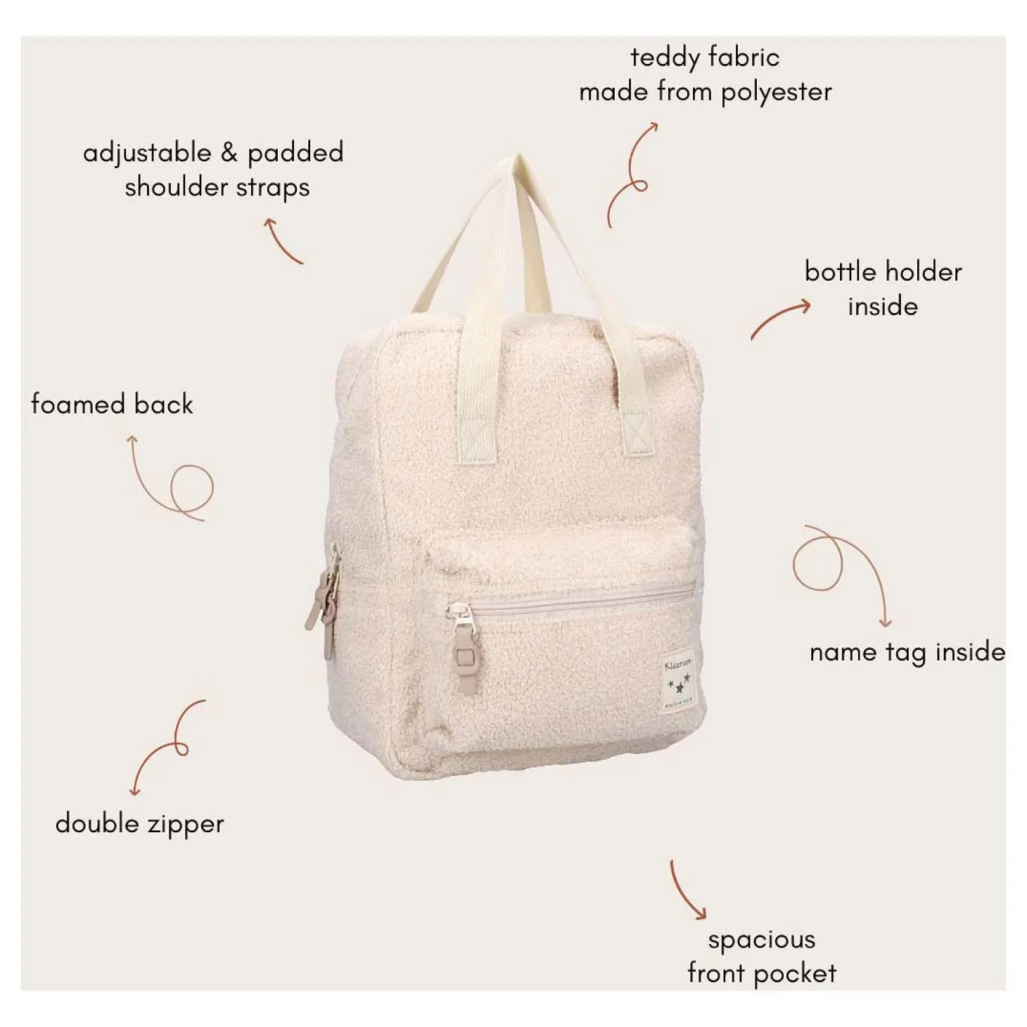 Kidzroom Rugzak Berlin Soft Whispers Beige