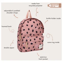 Kidzroom Rugzak Loving Days Zwarte Stippen