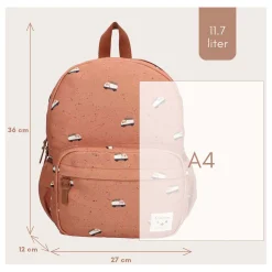 Kidzroom Rugzak Turin Enchanted Memories Bruin Brandweerwagen