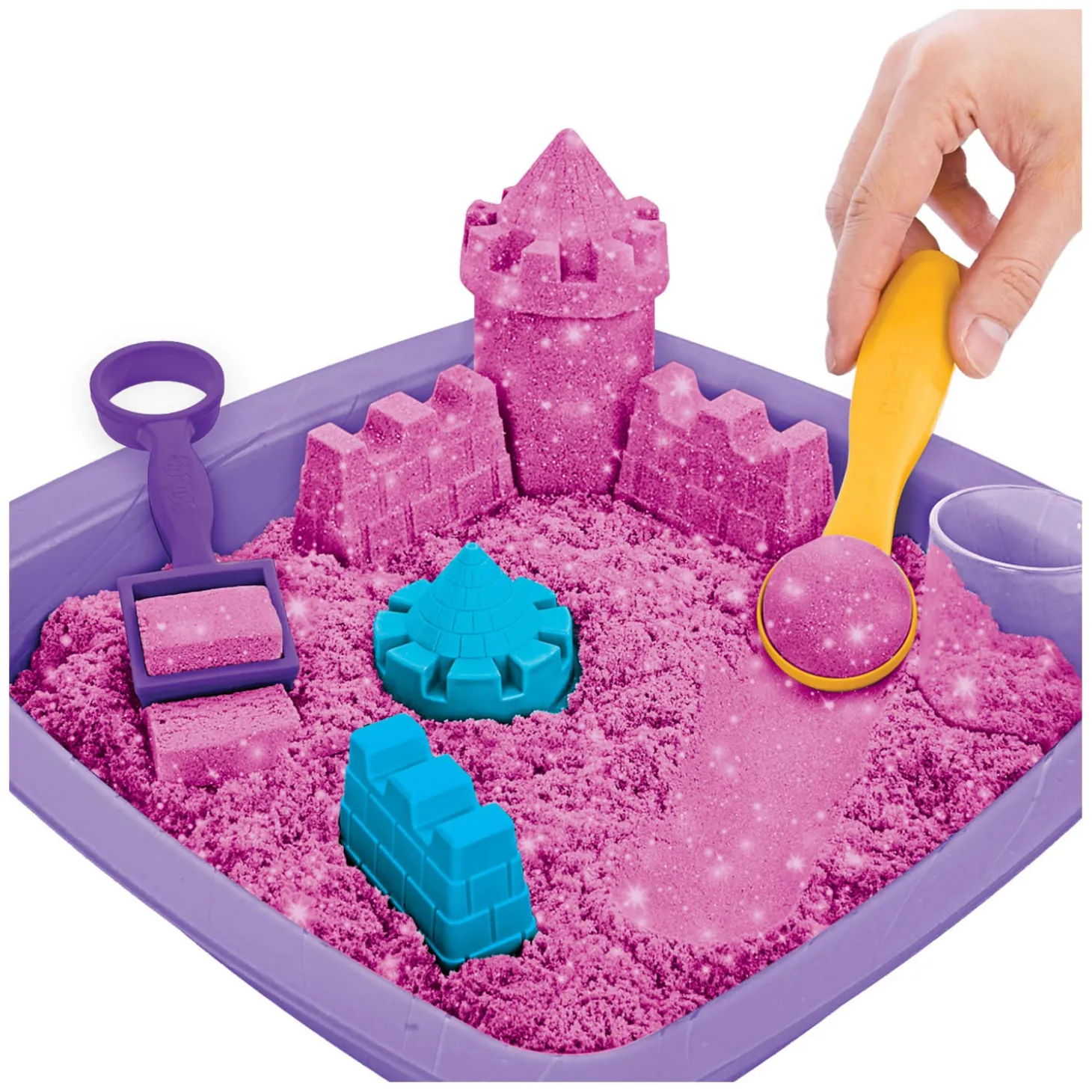 Kinetic Sand - Shimmer Zandkasteel Set Roze, 453gr.