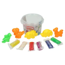 Kleiset in Opbergbox Dino Vormen - 6 Kleuren Klei