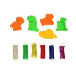 Kleiset in Opbergbox Dino Vormen - 6 Kleuren Klei