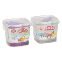 Kleiset in Opbergbox met Uitsteek Dierenvormen - 3 Kleuren Klei