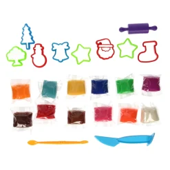 Kleiset in Opbergbox Uitsteekvormen Kerst - 12 Kleuren Klei